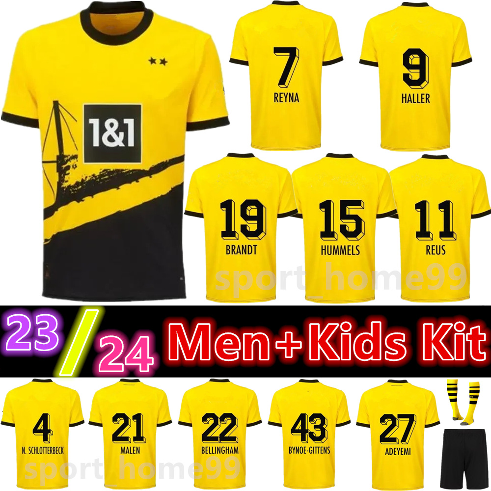 New 23 24 Dortmund HALLER Soccer Jerseys ADEYEMI REYNA REUS BRANDT HUMMELS 2023 2024 BELLINGHAM BYNOE-GITTENS MOUKOKO Home Football Shirt adult Men Kids kit uniform, 23/24 adult-home+patch
New 23 24 Dortmund HALLER Soccer Jerseys ADEYEMI REYNA REUS BRANDT HUMMELS 2023 2024 BELLINGHAM BYNOE-GITTENS MOUKOKO Home Football Shirt adult Men Kids kit uniform, 23/24 adult-home+patch
