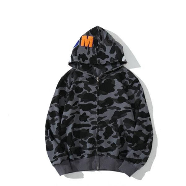 Shark Hoodies Long Sleeve Streetwears Sweatshirts Hooded Jumpers Zippers Hoodie Unisex Jumper Tops S-5XL