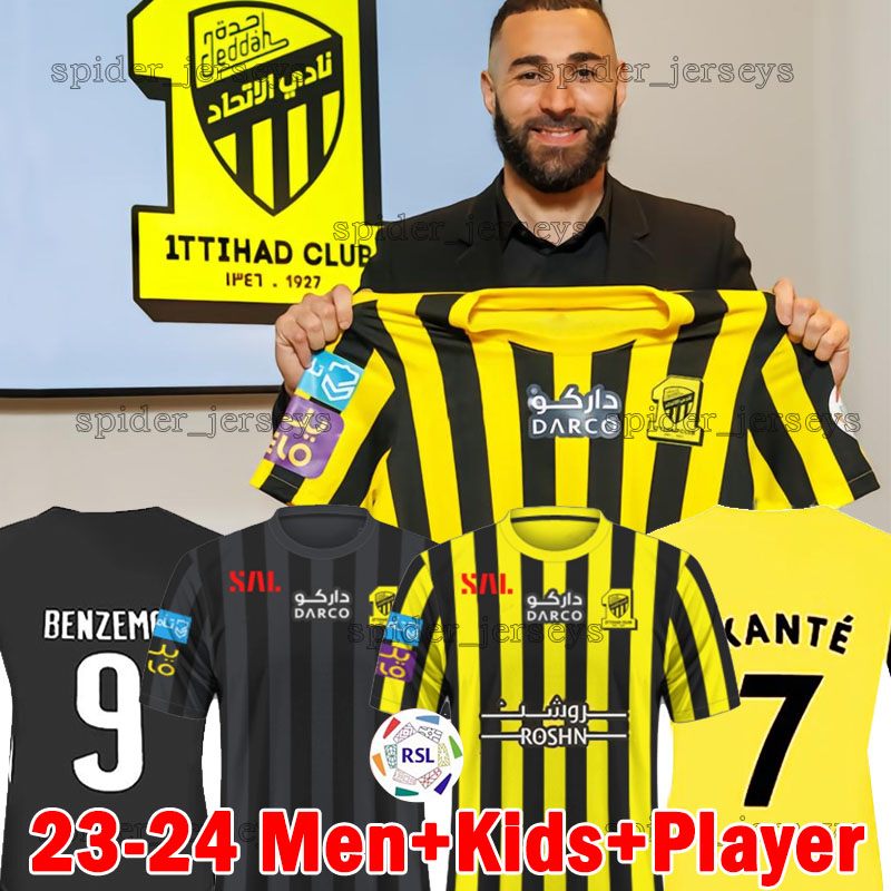 23 24 BENZEMA Al Ittihad FC club Soccer Jerseys 2023 Kante Fans Player Version Football Shirt Hamdallah Romarinho Camara Costa Coronado Hegazy Men Kids Kits Uniforms, Yidihade 23-24 home player no sponsors
23 24 BENZEMA Al Ittihad FC club Soccer Jerseys 2023 Kante Fans Player Version Football Shirt Hamdallah Romarinho Camara Costa Coronado Hegazy Men Kids Kits Uniforms, Yidihade 23-24 home player no sponsors