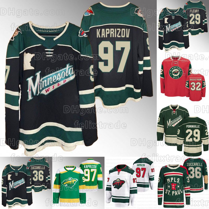 Minnesota 2023-24 Alternate Breakaway Jersey Wild Mats Zuccarello Matt Boldy Kirill Kaprizov Patrick Maroon Jesper Wallstedt Filip Gustavsson Marc-Andre Fleury