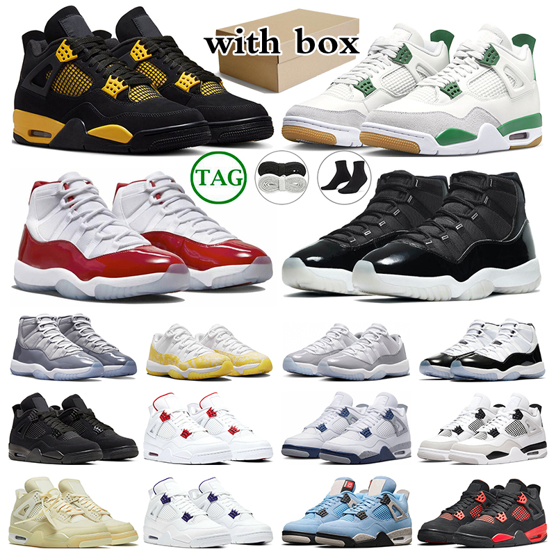 with box Military Black Cat 4s Basketball Shoes Cherry 11 Thunder White Cement Pine Green jumpman 4 Cool Grey 11 Cap And Gown mens trainers women sneakers sports, #30
with box Military Black Cat 4s Basketball Shoes Cherry 11 Thunder White Cement Pine Green jumpman 4 Cool Grey 11 Cap And Gown mens trainers women sneakers sports, #30