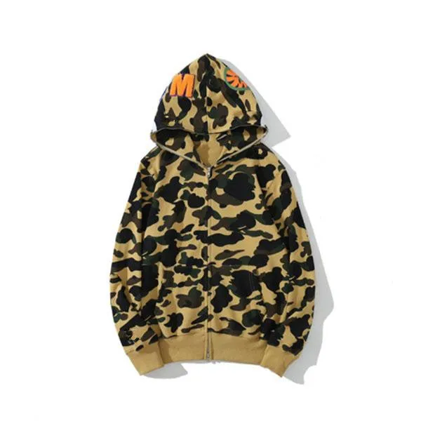 Shark Hoodies Long Sleeve Streetwears Sweatshirts Hooded Jumpers Zippers Up Hoodie Unisex Jumper Tops S-5XL