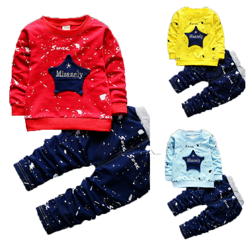 2PCS Kids Tracksuit Baby Boy Clothes TShirt Tops Long Pants Toddler Clothes Set Outfits Girls Clothing set