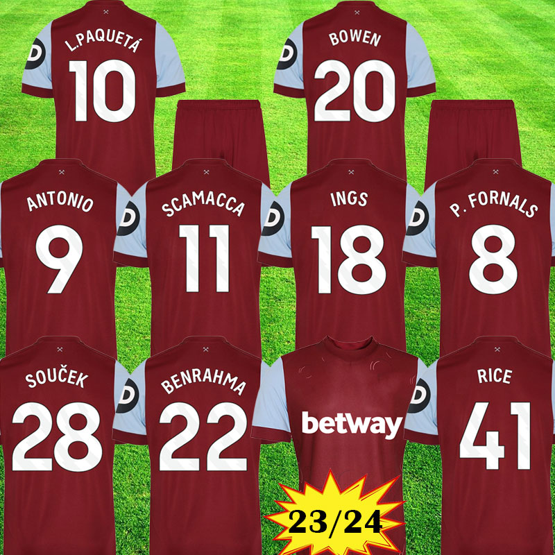 23 24 INGS WHU L. PAQUETA soccer jerseys 2023 2024 SCAMACCA WEST RICE kits LANZINI ANTONIO Hams VLASIC UNITED BOWEN football shirts BENRAHMA MEN Kit Kids Equipment, Home
23 24 INGS WHU L. PAQUETA soccer jerseys 2023 2024 SCAMACCA WEST RICE kits LANZINI ANTONIO Hams VLASIC UNITED BOWEN football shirts BENRAHMA MEN Kit Kids Equipment, Home
