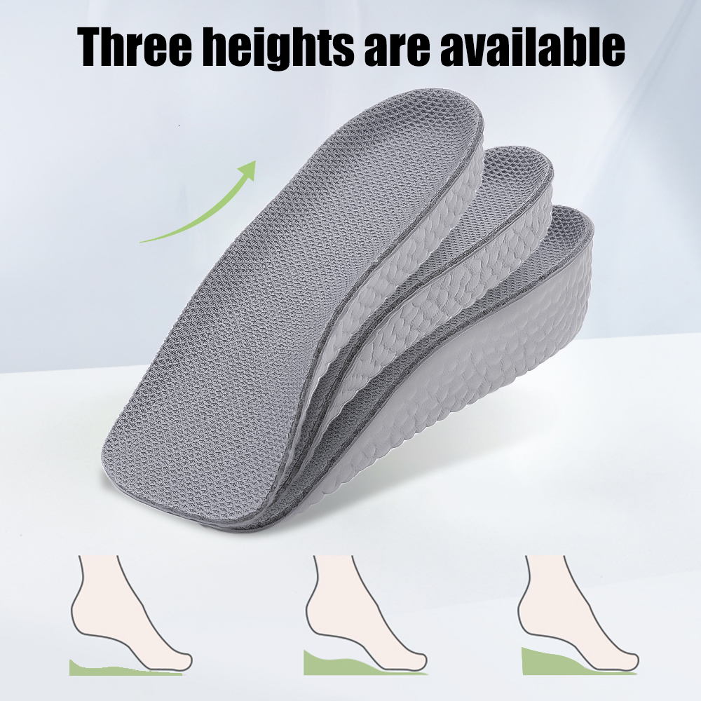 2025 new Parts Accessories 3.5CM Invisible Height Increasing Insoles Half Sole Heighten Sports Shoe Pad Inserts Men Women Orthopedic Arch Support Inso