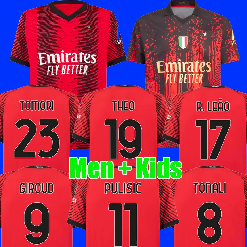 23 24 PULISIC KOCHE soccer jerseys 2023 2024 GIROUD DE KETELAERE R. LEAO TONALI THEO ac milans home football shirt special fourth 4th men kids kit uniform, Men home
23 24 PULISIC KOCHE soccer jerseys 2023 2024 GIROUD DE KETELAERE R. LEAO TONALI THEO ac milans home football shirt special fourth 4th men kids kit uniform, Men home