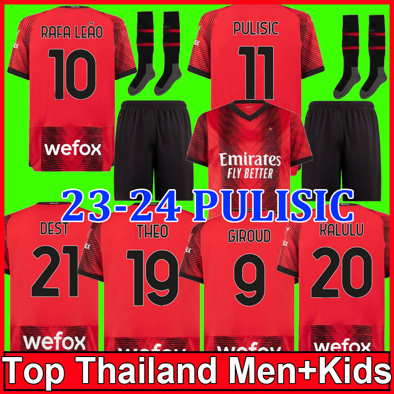 23 24 PULISIC RAFA LEAO 10 soccer jerseys GIROUD football shirt 2023 2024 TONALI BENNACER REBIC Camiseta de futbol ROMAGNOLI AC miLANS men kids kit set uniforms, 23-24 home
23 24 PULISIC RAFA LEAO 10 soccer jerseys GIROUD football shirt 2023 2024 TONALI BENNACER REBIC Camiseta de futbol ROMAGNOLI AC miLANS men kids kit set uniforms, 23-24 home