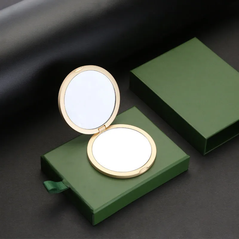 Brand designed Make up mirror portable female folding mirrors present for friends classic with hand gift box