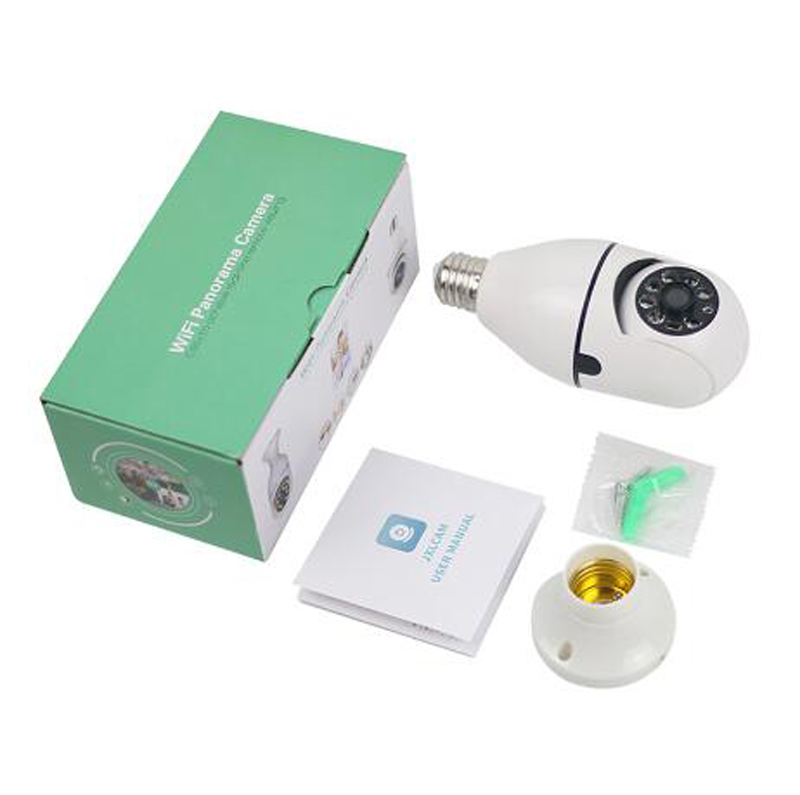 A6 Light Bulb Camera Wireless 1080P 360 Degree Panoramic Smart HD WiFi Cam Night Version Home Security IP Surveillance CCTV LED Bulb Holder Camera Min