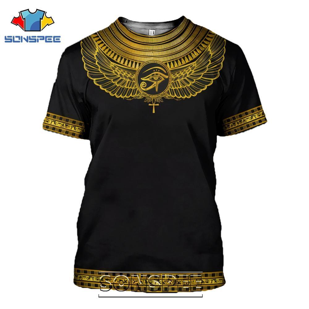 Men's T-Shirts Summer Men's T-Shirt Casual 3D Printing Ancient Egypt Eye of Horus Egyptian Symbol T-Shirt Men's Women's Short Slee