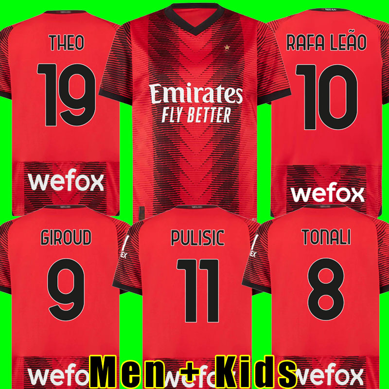 PULISIC 23 24 soccer jerseys AC MILANS GIROUD KOCHE DE KETELAERE RAFA LEAO THEO football shirt 2023 2024 men kids kit boys uniforms, 23/24 kids home
PULISIC 23 24 soccer jerseys AC MILANS GIROUD KOCHE DE KETELAERE RAFA LEAO THEO football shirt 2023 2024 men kids kit boys uniforms, 23/24 kids home