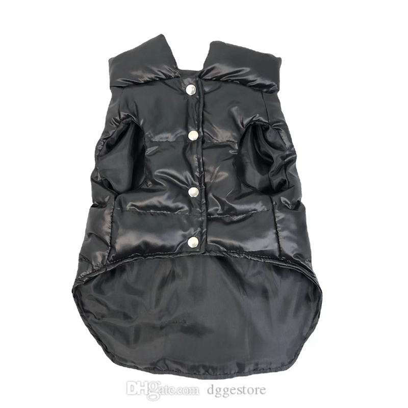 free shipping Designer Clothes Windproof Winter Coat Waterproof et Warm Dog Vest Cold Weather Pet Apparel with Knitted Hat for Small Medium Dogs L