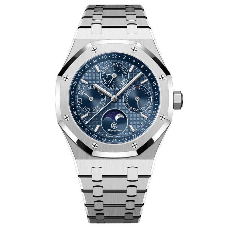 5A Designer Watch Man Watch Mens Wristwatch Perpetual Calendar Automatic Mechanical Wristwatches 316L Stainless Steel Sapphire Glass Orologio Di Lusso, Color 1
5A Designer Watch Man Watch Mens Wristwatch Perpetual Calendar Automatic Mechanical Wristwatches 316L Stainless Steel Sapphire Glass Orologio Di Lusso, Color 1