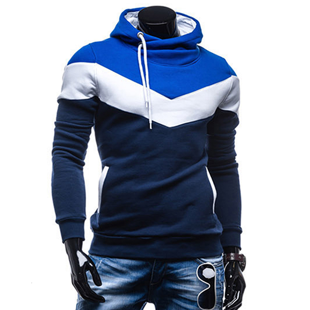 Men's Hoodies Sweatshirts Fashion Men Patchwork Autumn Winter Hooded Sweatshirt Long Sleeve Pullover Hoodie sudaderas hombre 230713