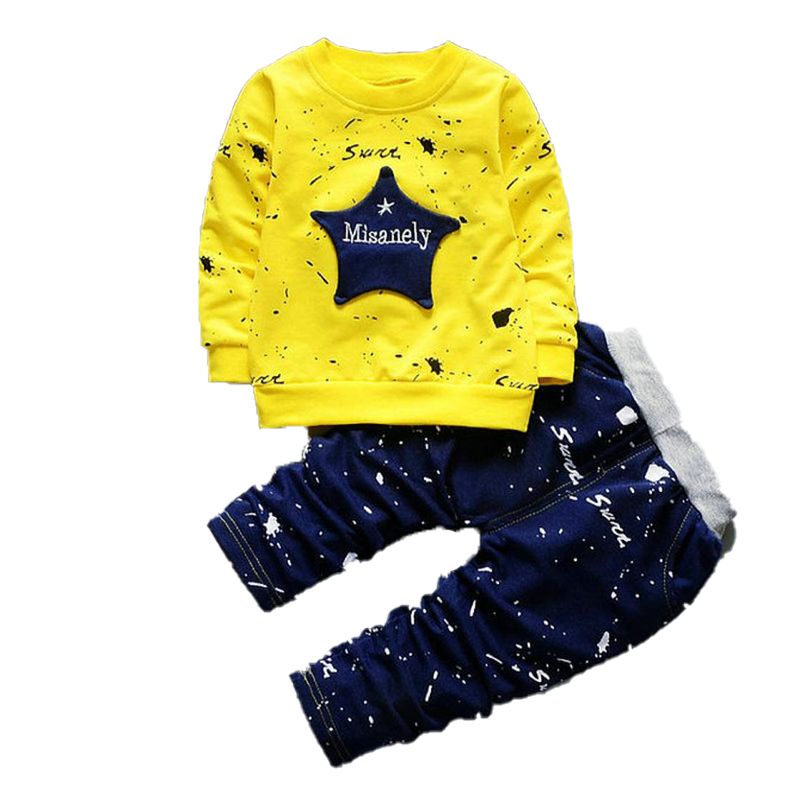 2PCS Kids Tracksuit Baby Boy Clothes TShirt Tops Long Pants Toddler Clothes Set Outfits Girls Clothing set