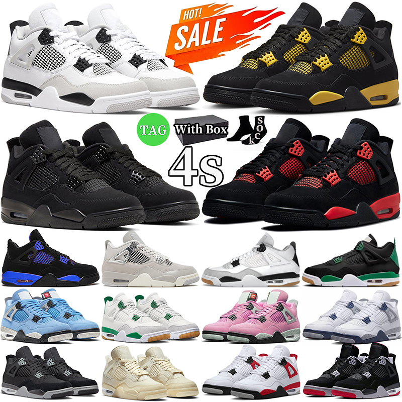 With Box 4 4s Basketball Shoes Jumpman Men Women Military Black Cat Midnight Navy Red Thunder Cement Sail Royalty Bred Pine Green Mens Trainers Outdoor Sneakers, #7
With Box 4 4s Basketball Shoes Jumpman Men Women Military Black Cat Midnight Navy Red Thunder Cement Sail Royalty Bred Pine Green Mens Trainers Outdoor Sneakers, #7