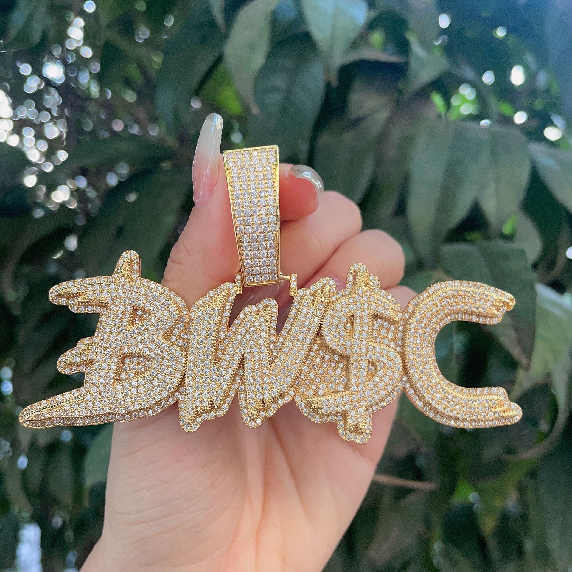 Designer Jewelry Iced Out Jewelry Custom Necklace Pendant Initial Hip Hop 925 Silver Custom Pendant