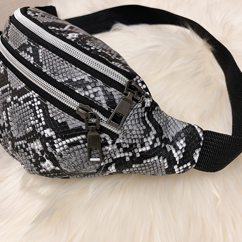 Waist Bags Travel Fashion Bag Womens Snake Pattern PU Leather Fanny Pack Ladies Portable Chest 230713