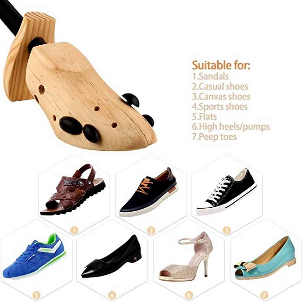 Shoe Parts Accessories 1pcs Shoe Trees Natural Wood Tree Stretcher Set Size 313 Unisex Wood Shaper S M L 230714