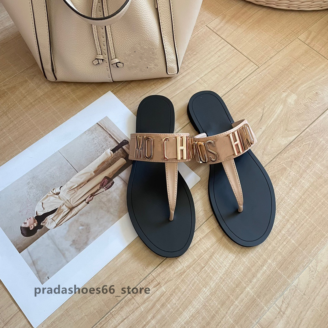 2023 Fashion Women's Shoes Summer New Design Flip-flops Female Vers Fashion Luxury brand Casual Flat Beach Beach Sandals Mosc