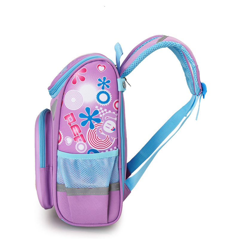 Backpacks Cute cartoon deer girl school bag Princess purple nylon children's backpack Primary school student school bag Children's backpack 