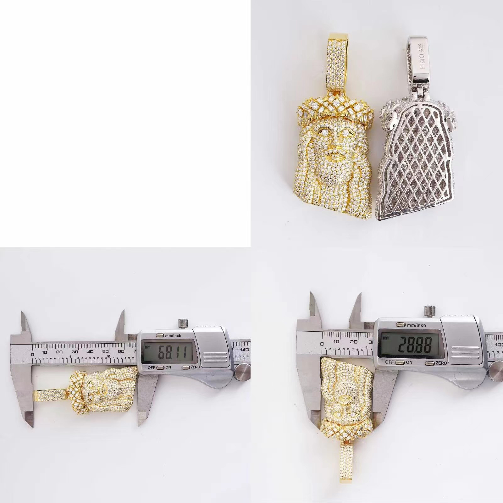Pendant Necklaces 925 Silver Moissanite Pendant Hip Hop Jesus Jewelry Passes Diamond Test