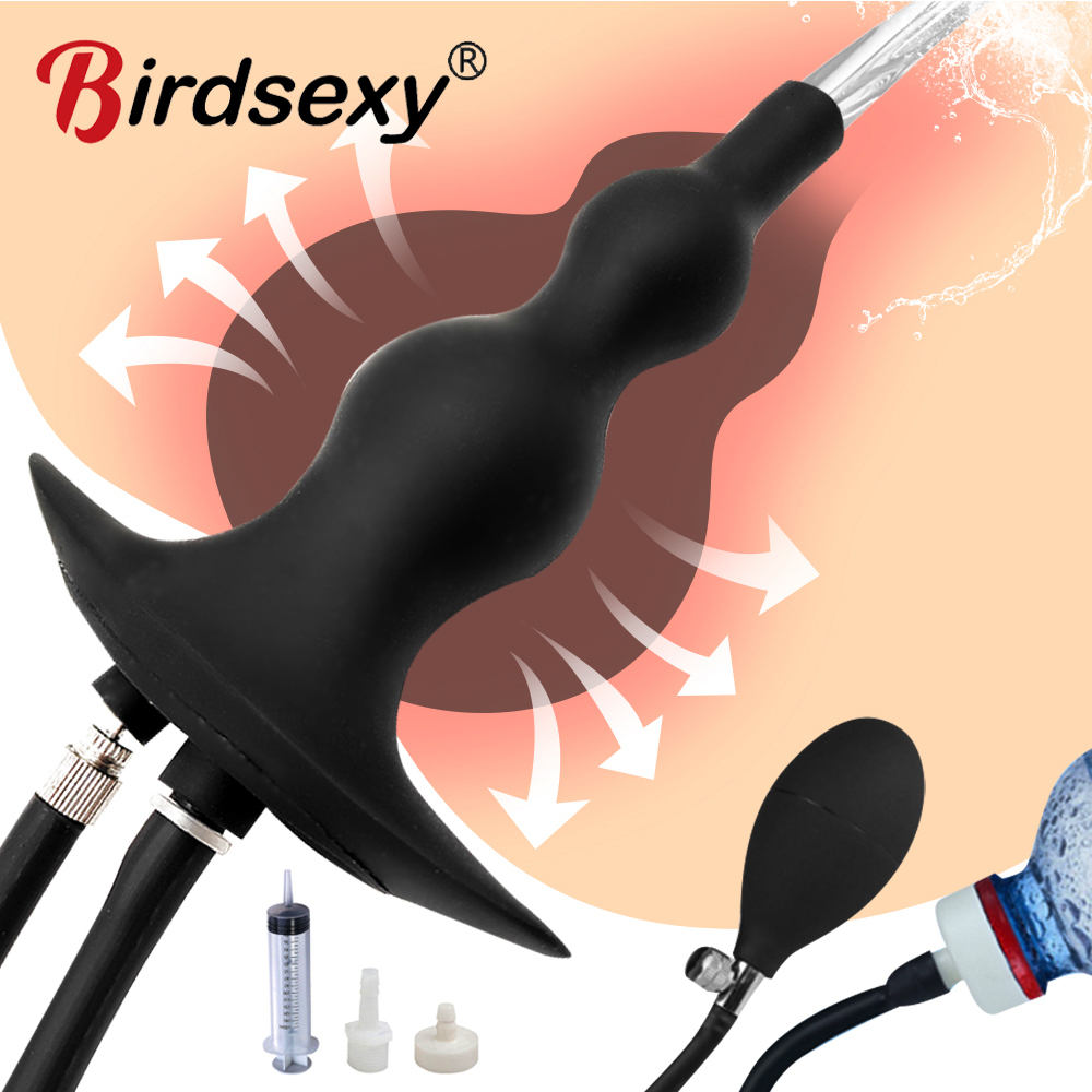 Jouets anal bouchon gonflable sexe lingot sexuel pour les couples gicler le vagin en silicone en silicone dilator vaginal anus pompe adulte 18 23