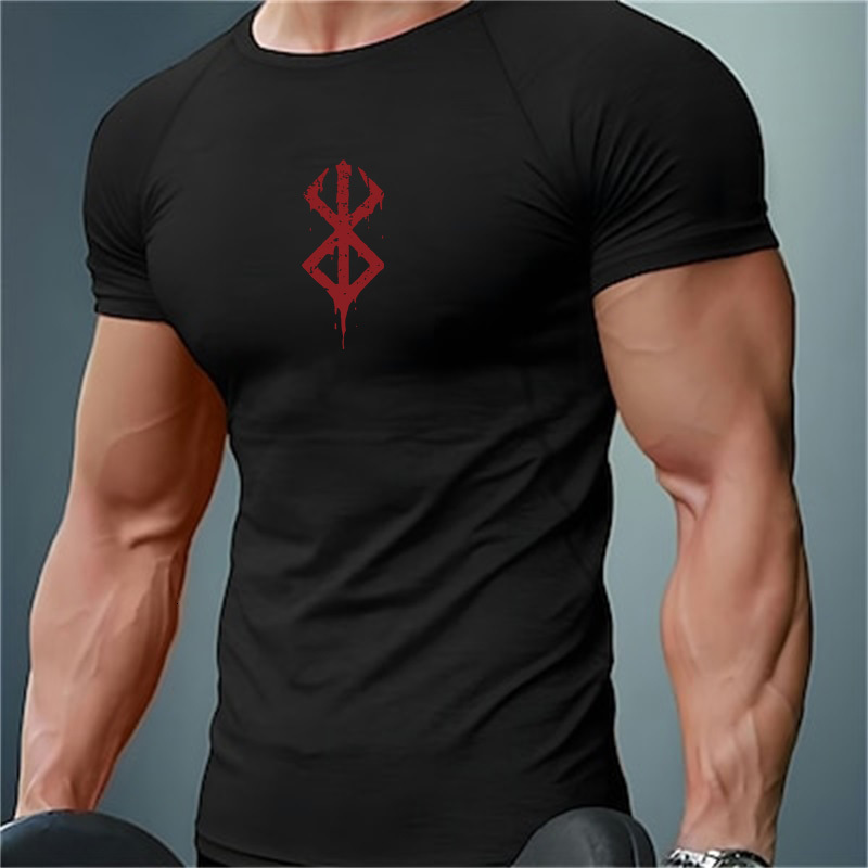 Men's T-Shirts Anime Berserk Guts Men's Compression Shirt Fitness Sport Tight Gym TShirts Athletic Quick Dry Tops Tee Summer 230714