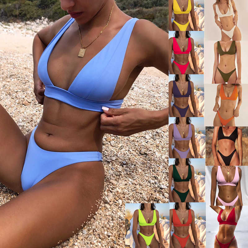 2023 New Bikini Double Fabric Solid Color Swimsuit Women Split Triangle Soft Bag T230715, Mint green
2023 New Bikini Double Fabric Solid Color Swimsuit Women Split Triangle Soft Bag T230715, Mint green