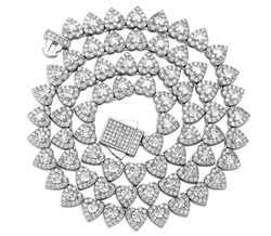 Pendant Necklaces Top Quality Custom Heart Shape Design Fashion Jewelry Moissanite Necklace Tennis Chain