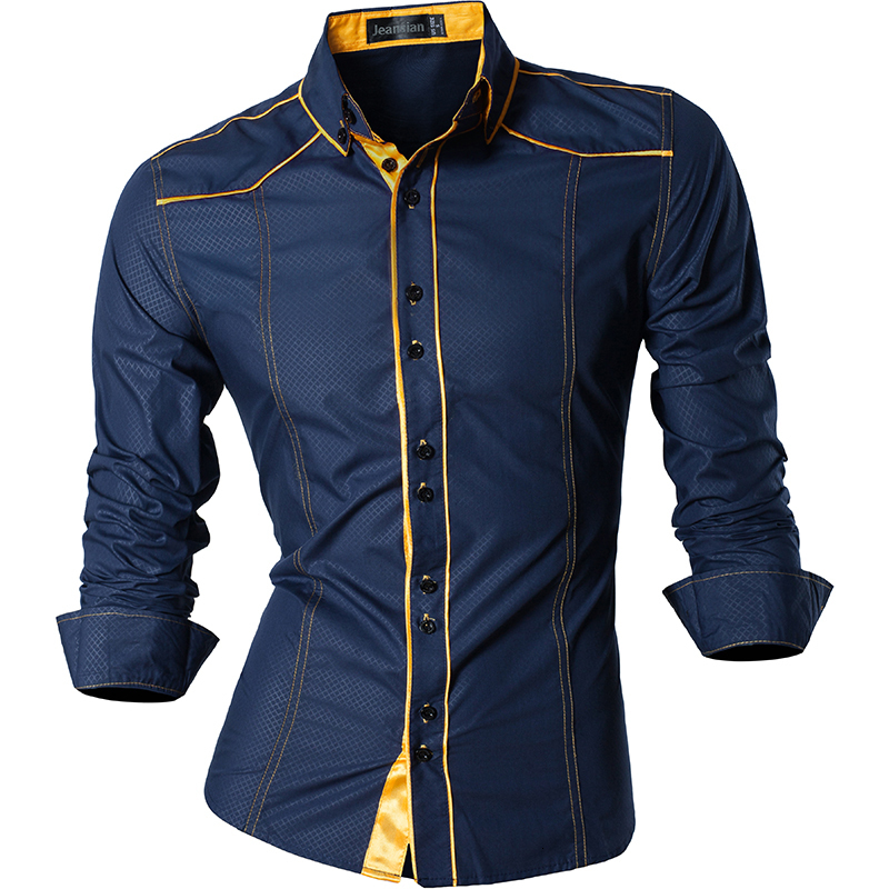 Men s T Shirts jeansian Spring Autumn Features Shirts Men Casual Shirt Arrival Long Sleeve Male Z034 230715