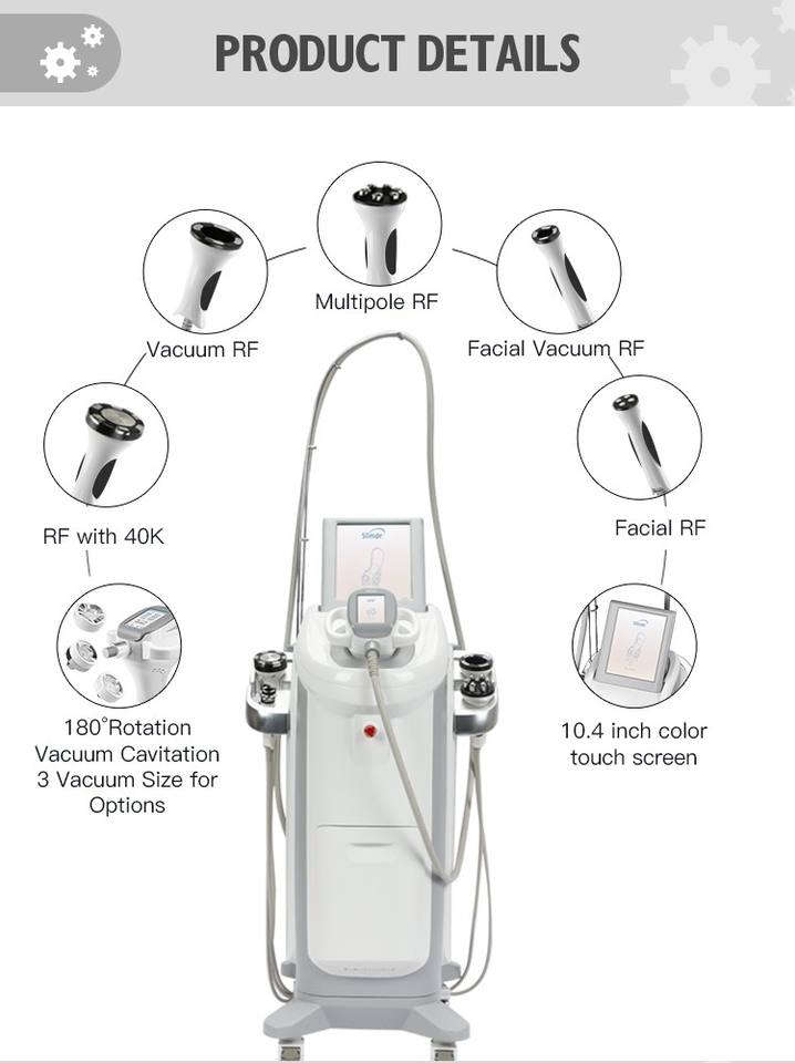 2023 Vacuum Rotation Cavitation Rf Body Fat Weight Loss Body Massage Vibrator Machine Ultrasonic Body Slimming Machine