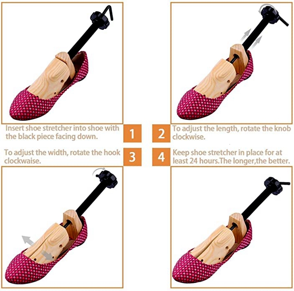 Shoe Parts Accessories 1pcs Shoe Trees Natural Wood Tree Stretcher Set Size 313 Unisex Wood Shaper S M L 230714