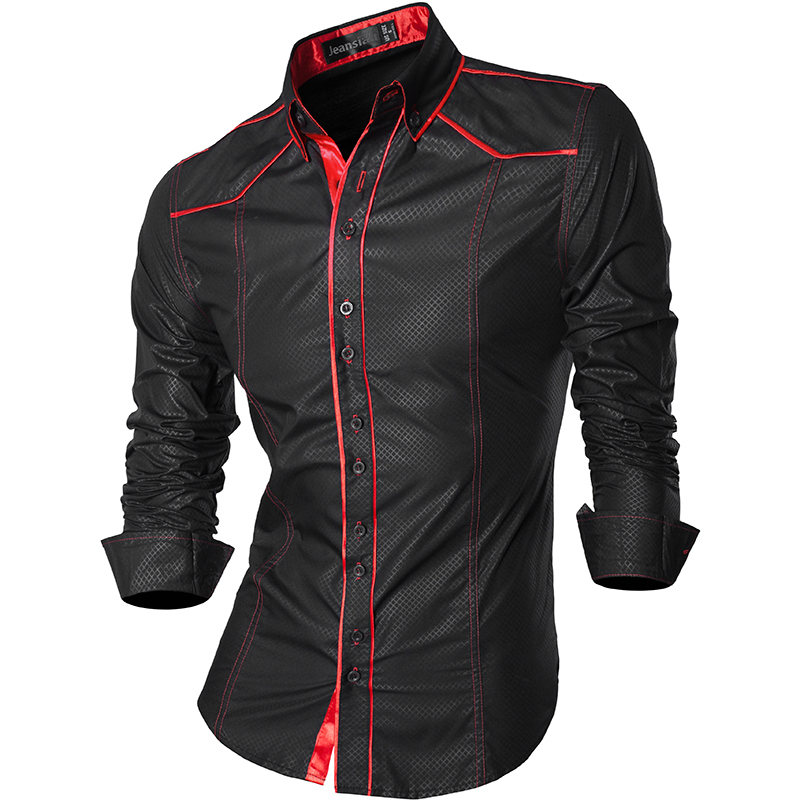 Men s T Shirts jeansian Spring Autumn Features Shirts Men Casual Shirt Arrival Long Sleeve Male Z034 230715