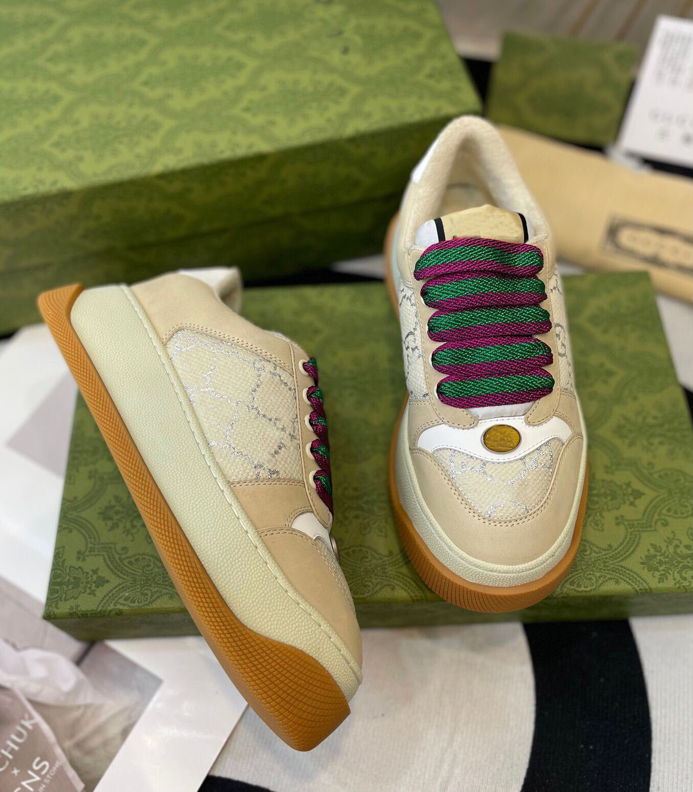 Top Quality Screener Sneakers Shoes Women Men Comfort Casual Walking Chunky b Platform Rubber Platform Skateboard Runner Sole Tech Fabrics Trainer