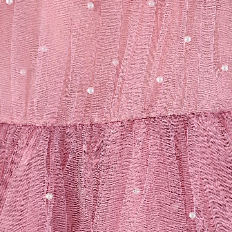 Girl's Dresses Summer Dress 1 Year Flower Girl Pink Puffy Kid Tutu Christening Princess Vestido Toddler Birthday Children Baptism Baby Clothes 23