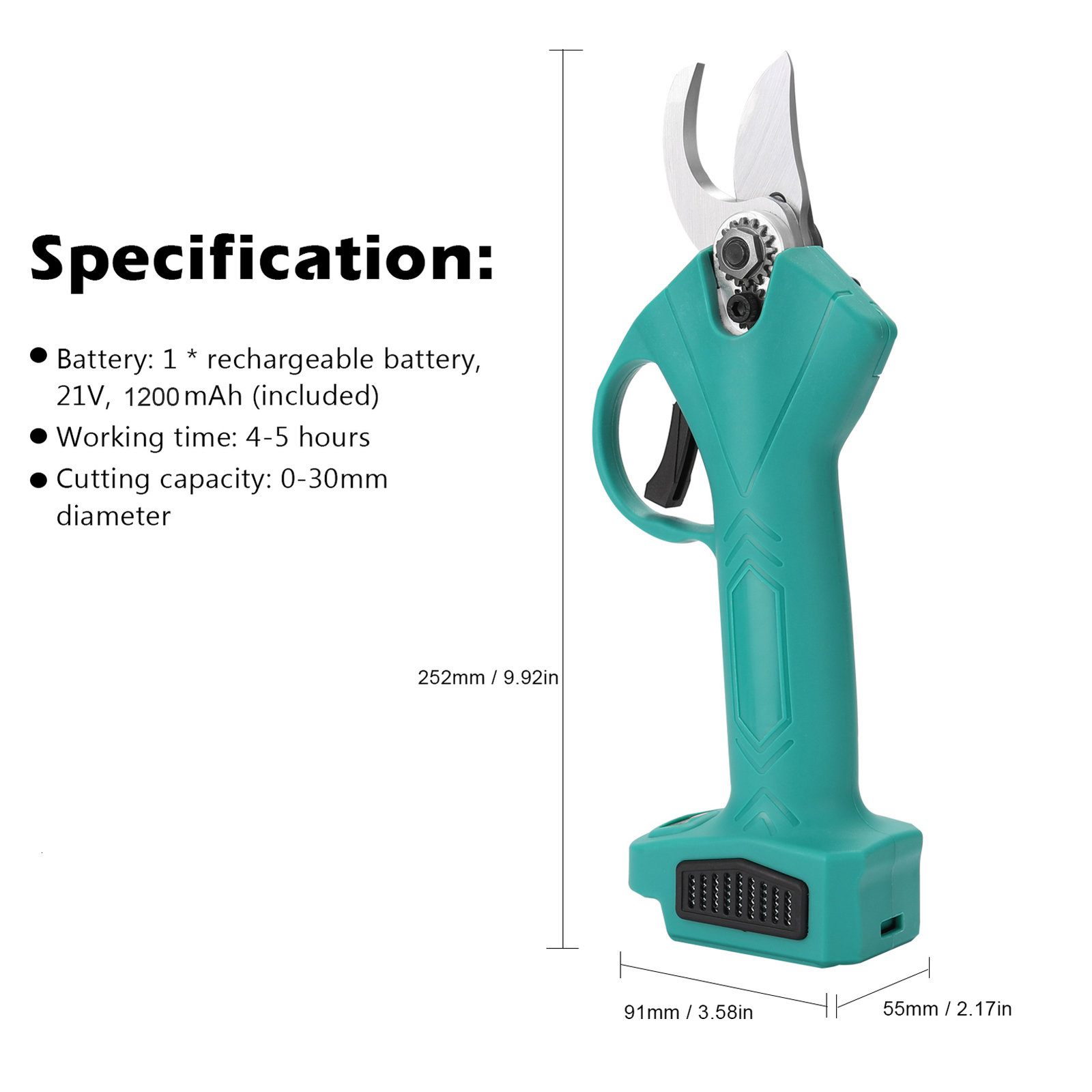 Pruning Tools 21V Cordless Electric Pruner Pruning Shear Efficient Fruit Tree Bonsai Pruning Branches Cutter Landscaping Tool Gardening tools 230714