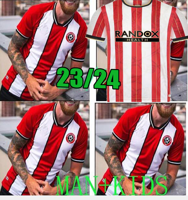 S-4XL 22 23 SHEFFIELD soccer jerseys Limited Edition Promotion Kit Sander UNITED John Egan Rhian Brewster Anel Ahmedhodzic Oliver Jayden Bogle football shirt kids, Home