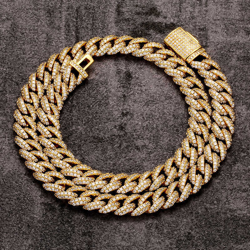 Pendant 10MM Sterg With Moissanite dia Iced Out Sier Miami Cuban k Chain Necklaces