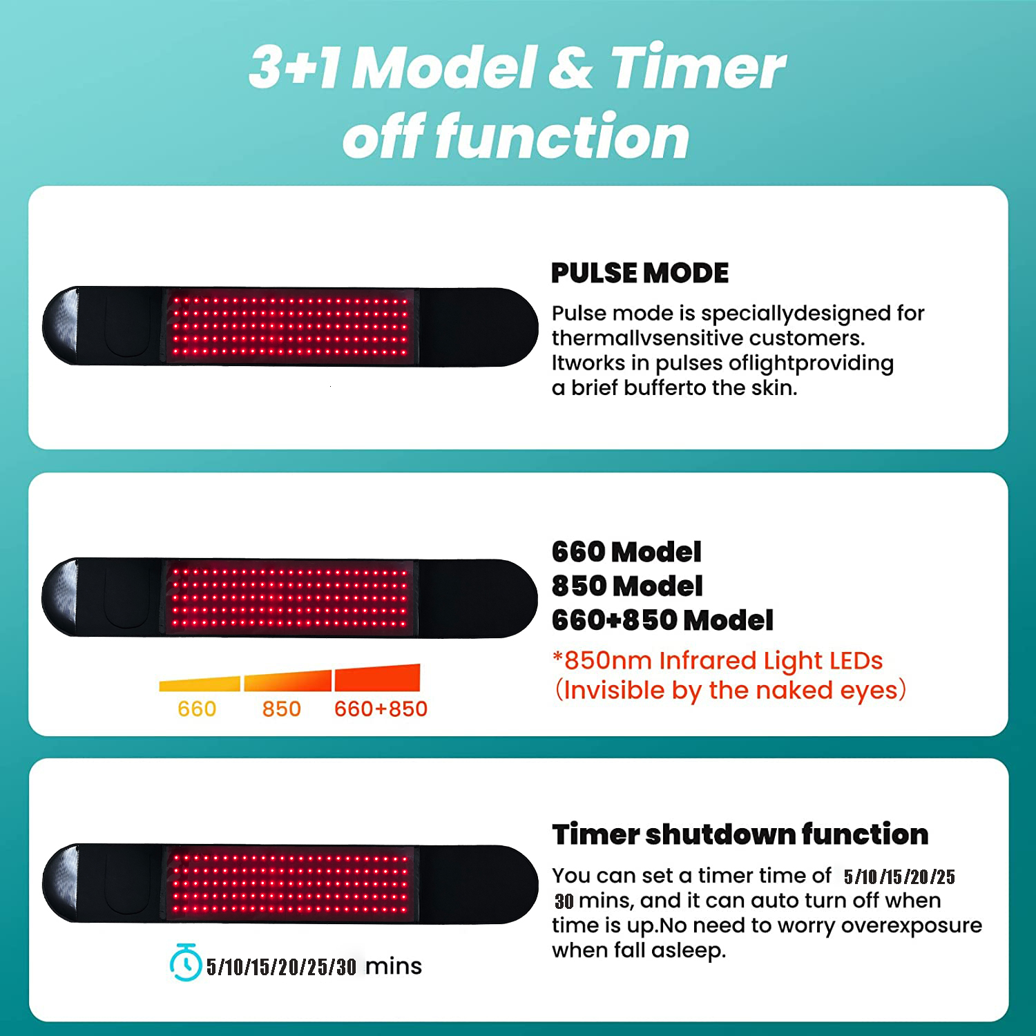 Face Massager 125LED 660 850NM Infrared RED Light Therapy Belt Back Pain Relief Wrap Burn Fat Device Slimming Machine Waist Heat Pad Full Body 230714
