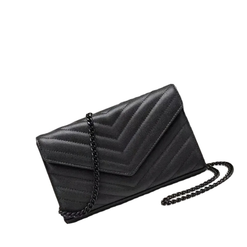 designer bag fashion classic wallet square women's travel caviar leather handbags brand metal sign shoulder clutch bags