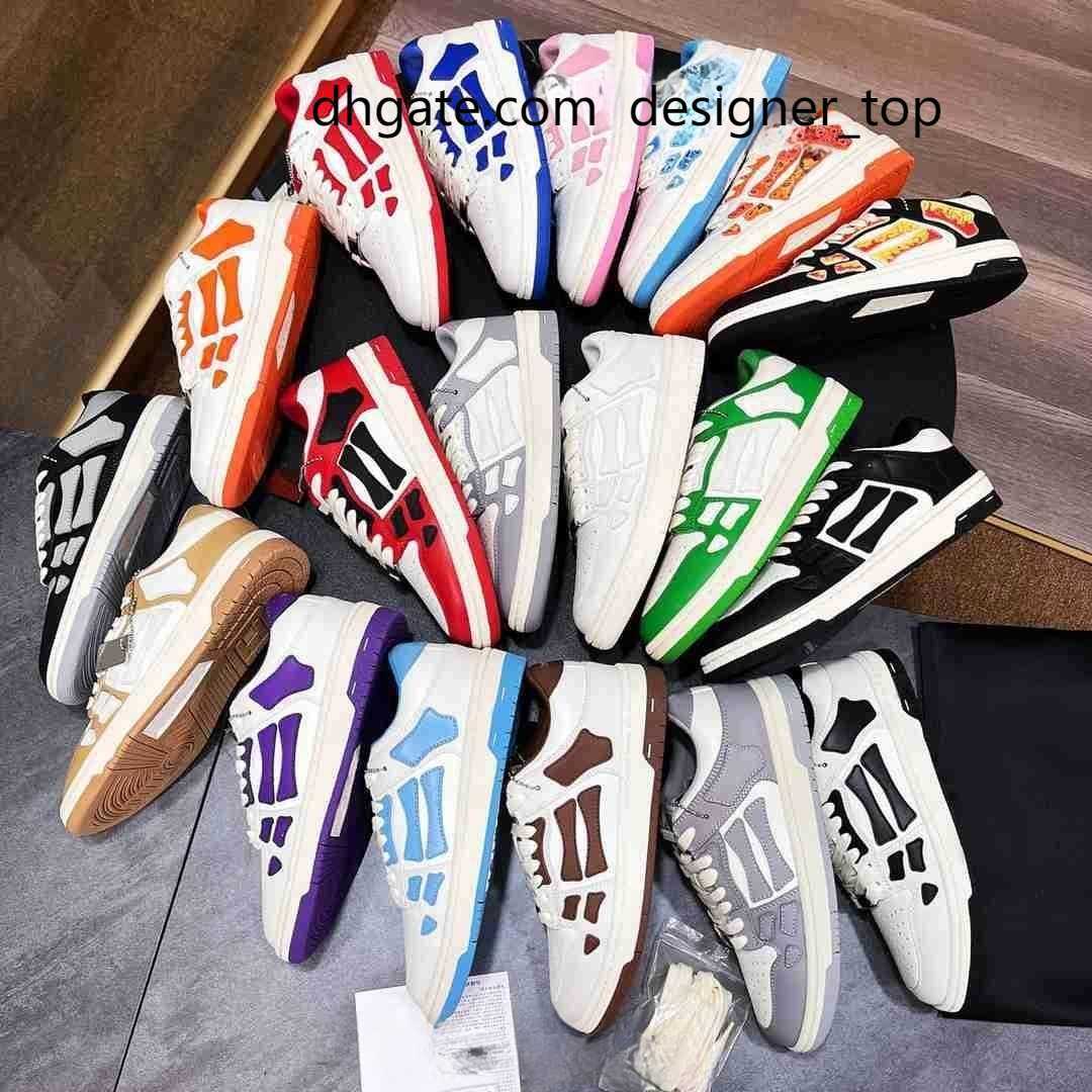 Bones AMIRI Sneakers Designer Running Shoes For Women men Skel High Top Low Sneaker triple white lime Black grey green orange lilac khaki woman man Retro amir
Bones AMIRI Sneakers Designer Running Shoes For Women men Skel High Top Low Sneaker triple white lime Black grey green orange lilac khaki woman man Retro amir
