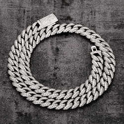 Pendant 10MM Sterg With Moissanite dia Iced Out Sier Miami Cuban k Chain Necklaces