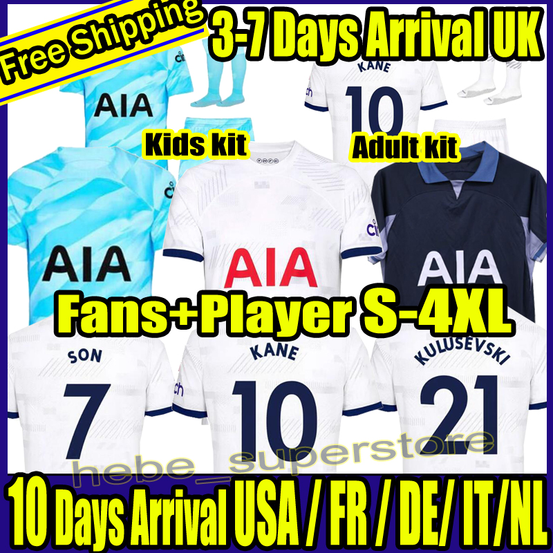 S-4XL 23 24 Player Fans soccer jerseys SON ROMERO KANE HOJBJERG BERGWIJN KULUSEVSKI RICHARLISON SpUrS LUCAS BENTANCUR TOtTENham football shirts uniforms men kids ..., 22/23 away 
S-4XL 23 24 Player Fans soccer jerseys SON ROMERO KANE HOJBJERG BERGWIJN KULUSEVSKI RICHARLISON SpUrS LUCAS BENTANCUR TOtTENham football shirts uniforms men kids ..., 22/23 away