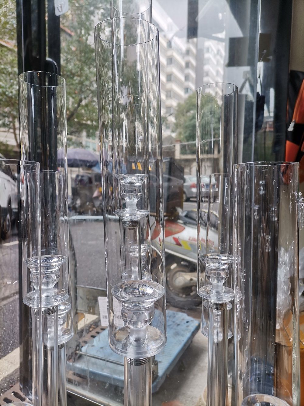 Acrylic Candelabra 9 Heads Candle Holders Wedding Candlesticks Flower Stand Holder Candelabrum For Center Table Decoration D25 XJ260305