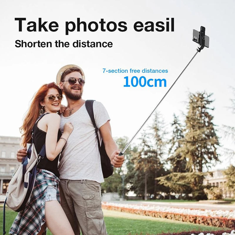 L02s Foldable Tripod Monopod Selfie Stick Blue tooth With Wireless Button Shutter Selfie Stick With LED For iOS Android