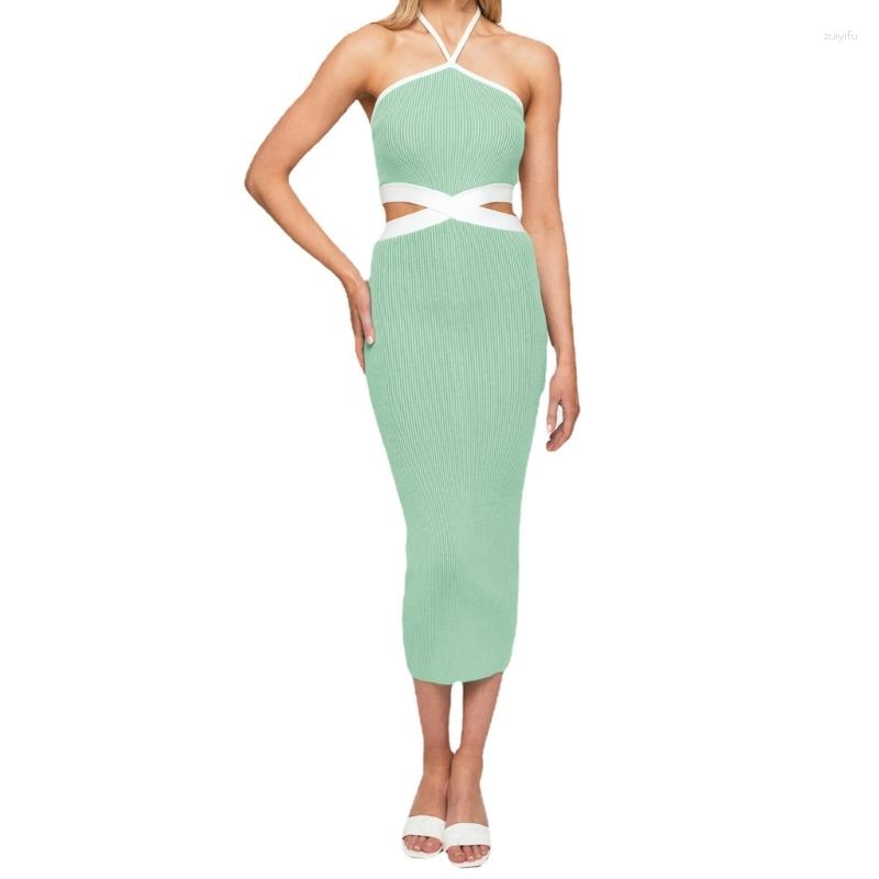 Casual Dresses Fashion Summer Ribbed Midi Dress Sleeveless Backless Waist Cutout Halter Neck Fashionable Fit Party Club 57BD, Black
Casual Dresses Fashion Summer Ribbed Midi Dress Sleeveless Backless Waist Cutout Halter Neck Fashionable Fit Party Club 57BD, Black