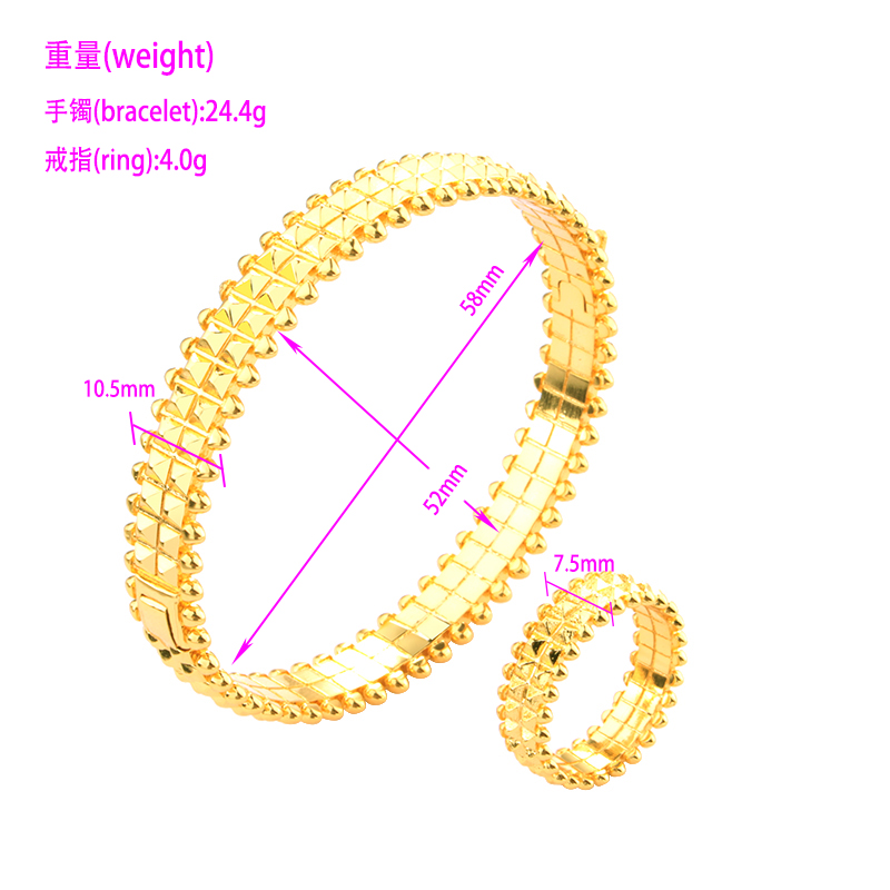 wide rose 18K gold gear silver bangle bracelets for women set ring men luxury tennis Fashion unisex jewelry designer jewlery party gifts Accessories W