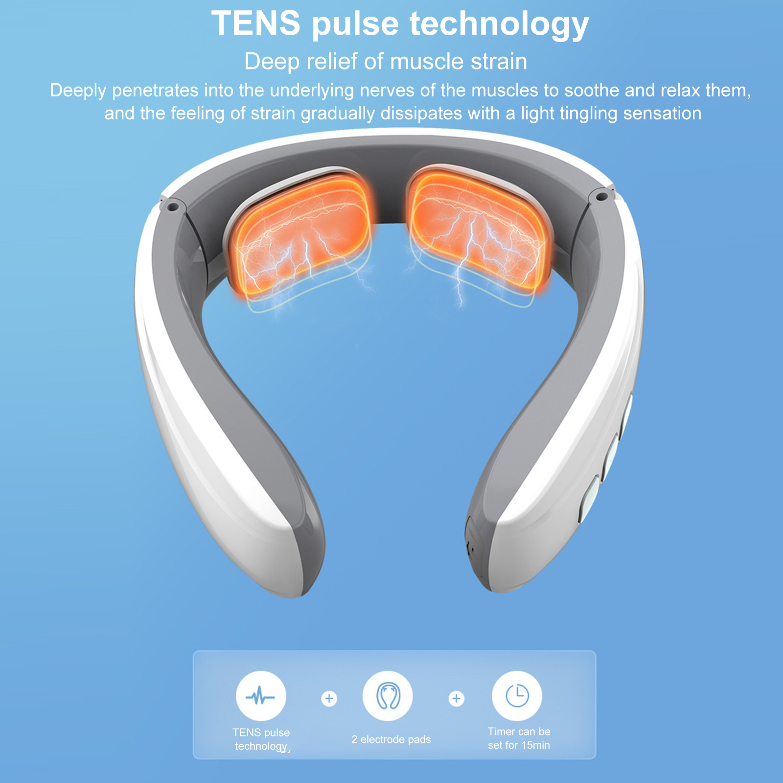 Massaging Neck Pillowws Carevas Intelligent Neck Massage EMS Neck Therapy Instrument Household Multifunctional Rechargeable Cervical Massage Machine 2