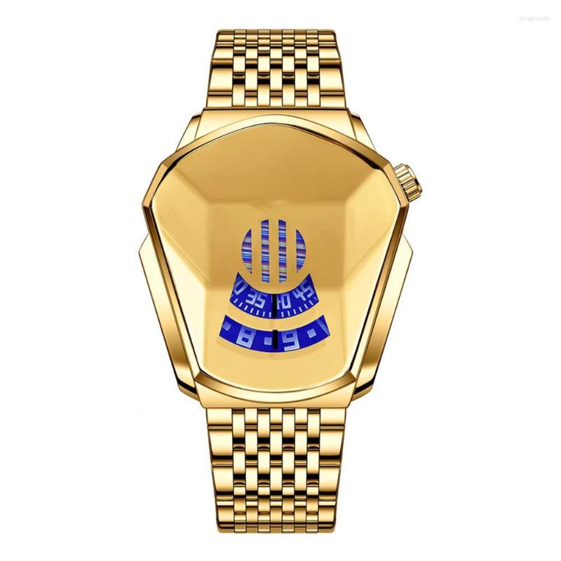 Wristwatches Cool Men Watch Accurate Time Display Fashionable Golden Steel Strap Men's Quartz Waterproof Mirror Shine Dress, Blue
Wristwatches Cool Men Watch Accurate Time Display Fashionable Golden Steel Strap Men's Quartz Waterproof Mirror Shine Dress, Blue